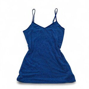 Vintage blue sparkly tank